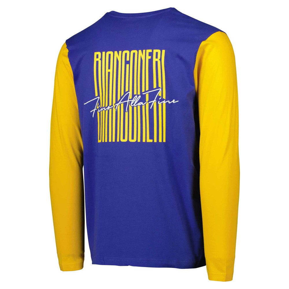 Juventus Blocked Long Sleeve T-Shirt Blue/Yellow - FIFA World CUP