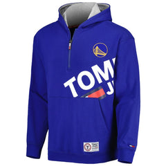 Golden State Warriors Tommy Jeans Bernard Half-Zip Hoodie Royal - NBA