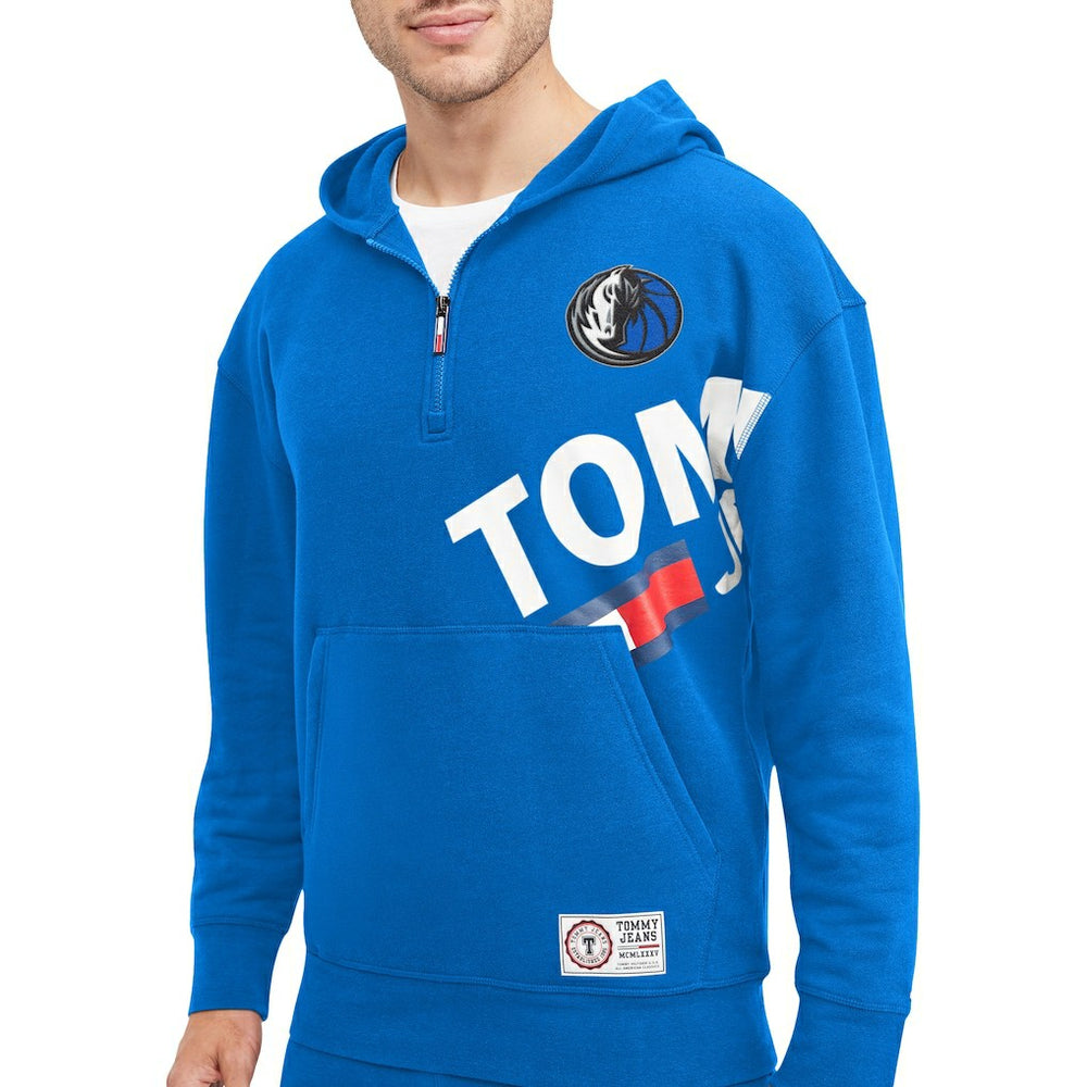 Dallas Mavericks Tommy Jeans Bernard Half-Zip Hoodie Blue - NBA