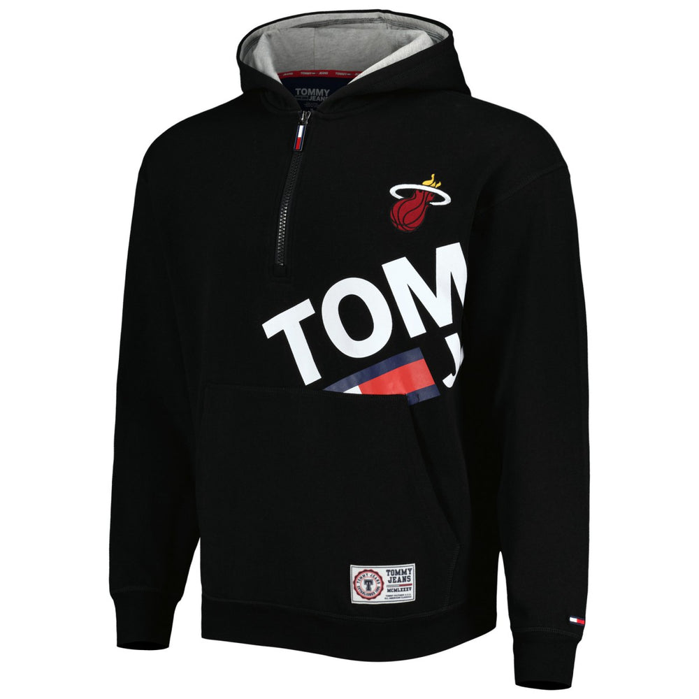 Miami Heat Tommy Jeans Bernard Half-Zip Hoodie Black - NBA