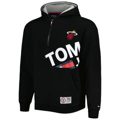 Miami Heat Tommy Jeans Bernard Half-Zip Hoodie Black - NBA