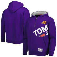 Phoenix Suns Tommy Jeans Bernard Half-Zip Hoodie Purple - NBA