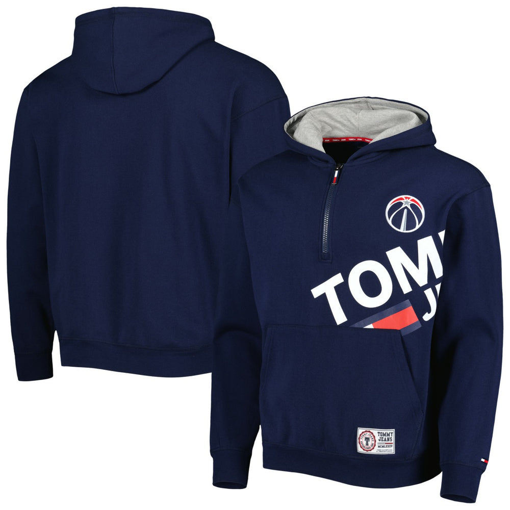 Washington Wizards Tommy Jeans Bernard Half-Zip Hoodie Navy - NBA