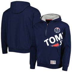 Washington Wizards Tommy Jeans Bernard Half-Zip Hoodie Navy - NBA