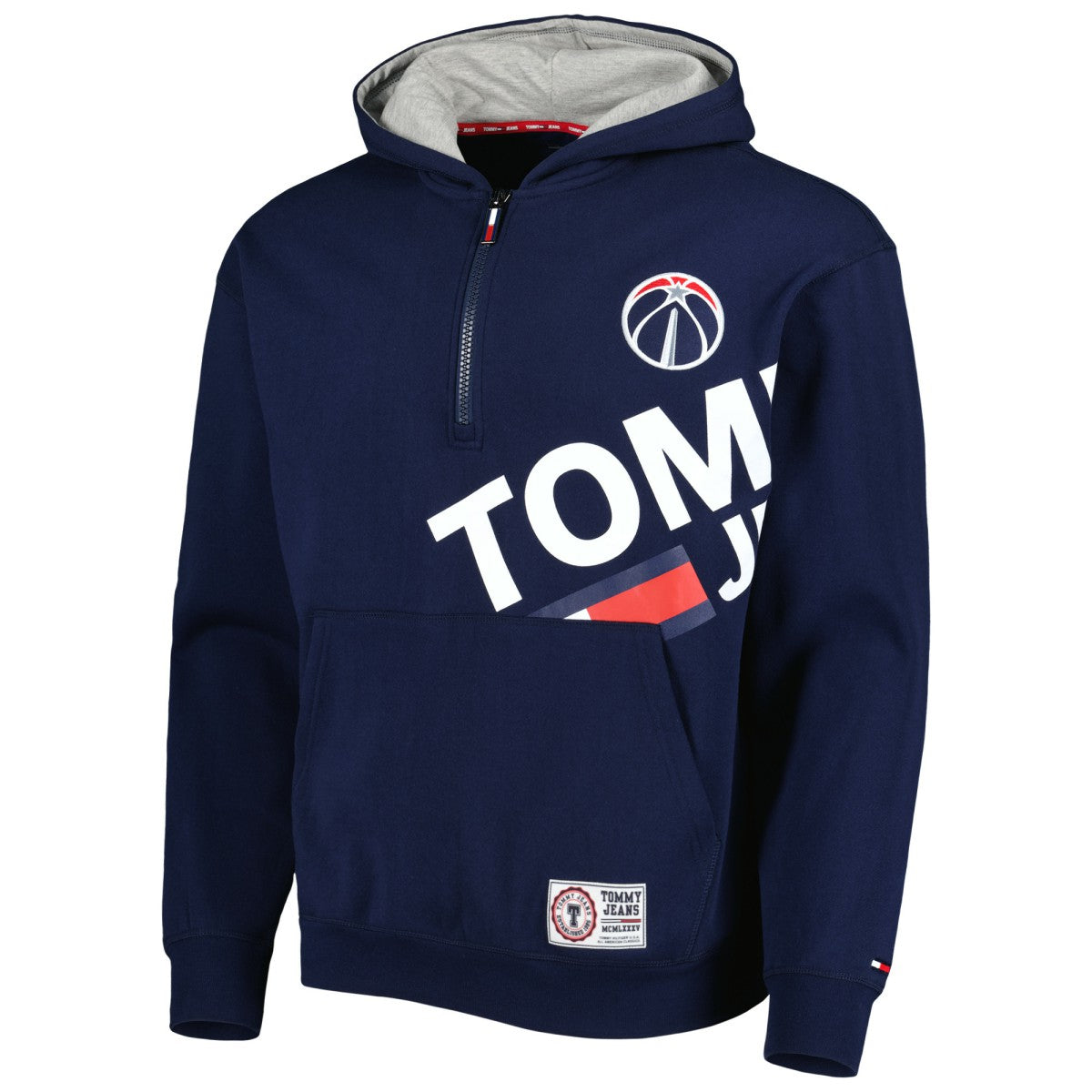 Washington Wizards Tommy Jeans Bernard Half-Zip Hoodie Navy - NBA