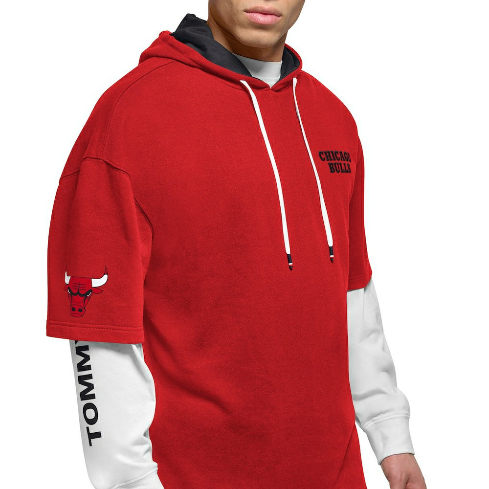 Chicago Bulls Tommy Jeans Matthew 2-In-1 T-Shirt & Hoodie Combo Set Red/White - NBA