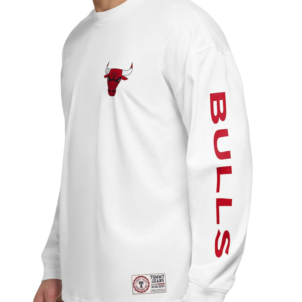Chicago Bulls Tommy Jeans Matthew 2-In-1 T-Shirt & Hoodie Combo Set Red/White - NBA