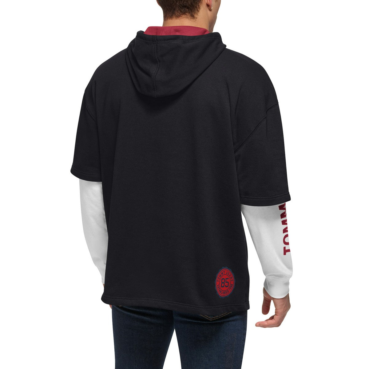 Miami Heat Tommy Jeans Matthew 2-In-1 T-Shirt & Hoodie Combo Set Black/White - NBA