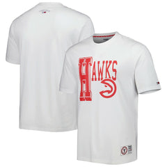 Atlanta Hawks Tommy Jeans Mel Varsity T-Shirt White - NBA