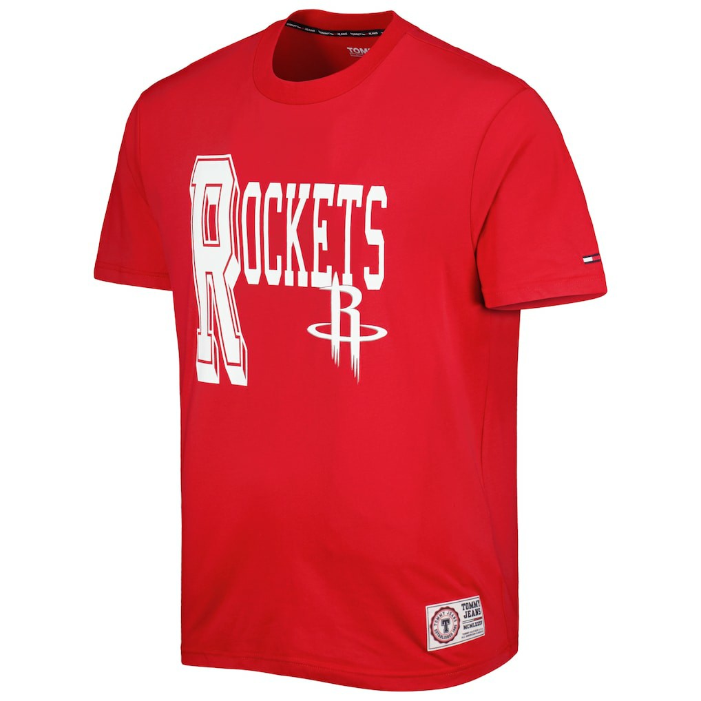Houston Rockets Tommy Jeans Mel Varsity T-Shirt Red - NBA