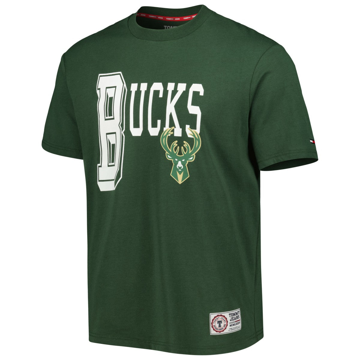 Milwaukee Bucks Tommy Jeans Mel Varsity T-Shirt Hunter Green - NBA
