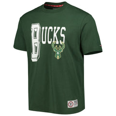 Milwaukee Bucks Tommy Jeans Mel Varsity T-Shirt Hunter Green - NBA