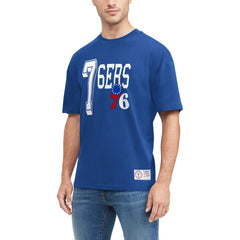 Philadelphia 76ers Tommy Jeans Mel Varsity T-Shirt Royal - NBA