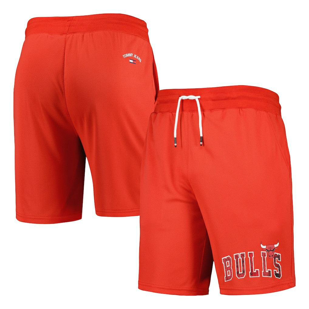 Chicago Bulls Tommy Jeans Mike Mesh Basketball Shorts Red - NBA