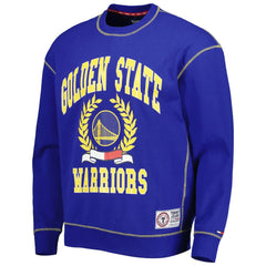 Golden State Warriors Tommy Jeans Peter French Terry Pullover Crew Sweatshirt Royal - NBA