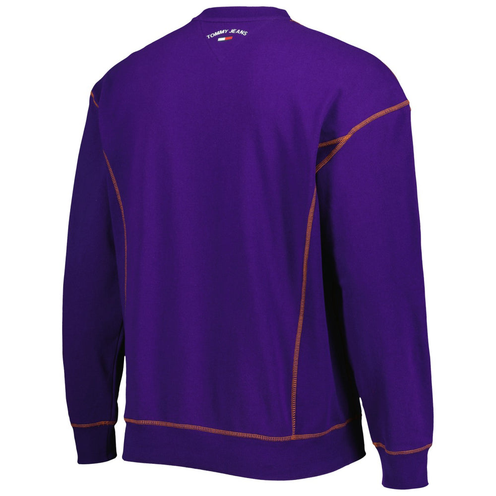 Phoenix Suns Tommy Jeans Peter French Terry Pullover Crew Sweatshirt Purple - NBA