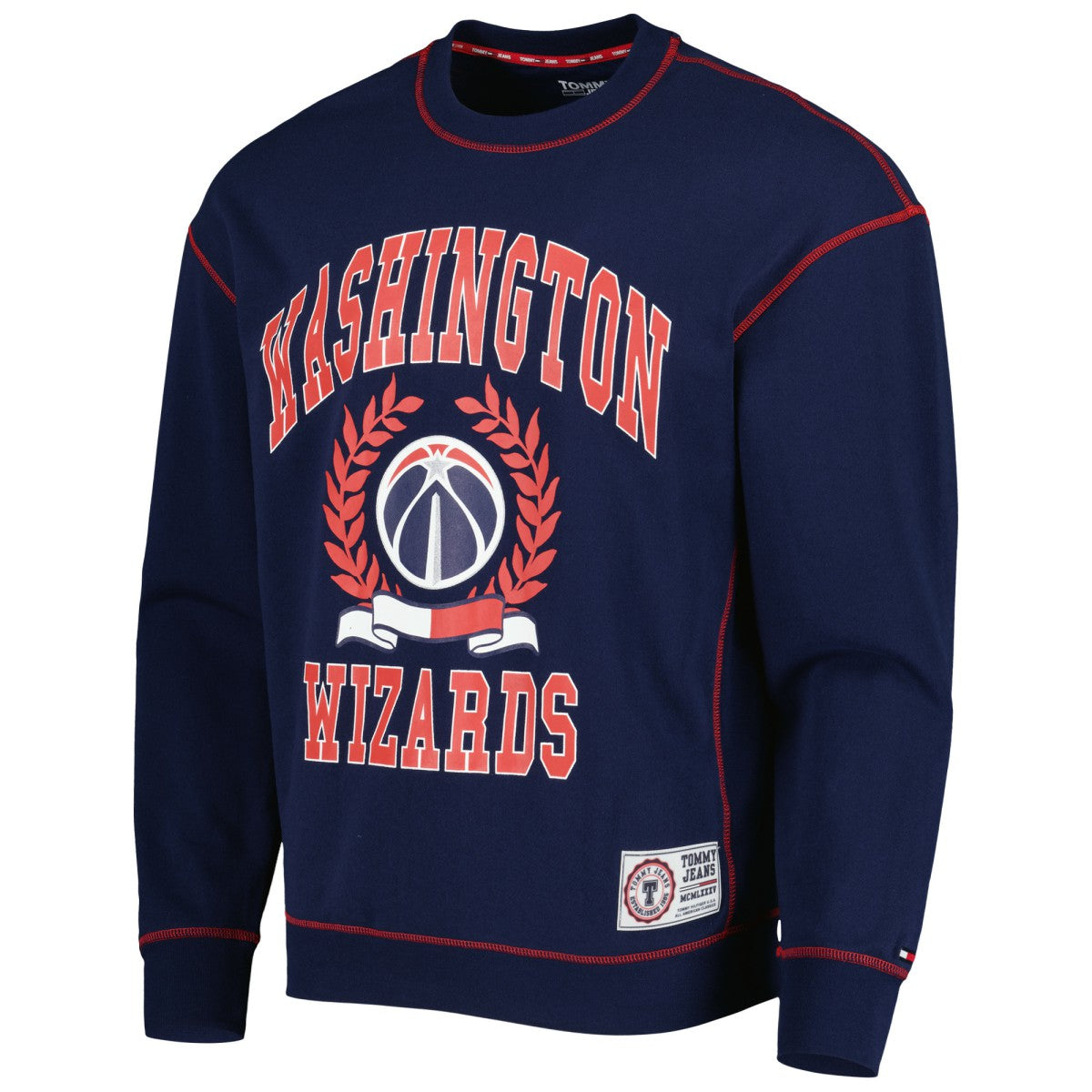 Washington Wizards Tommy Jeans Peter French Terry Pullover Sweatshirt Navy - NBA