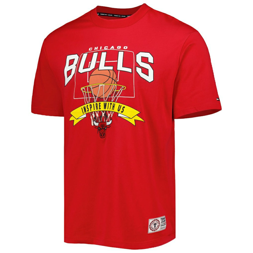 Chicago Bulls Tommy Jeans Tim Backboard T-Shirt Red - NBA