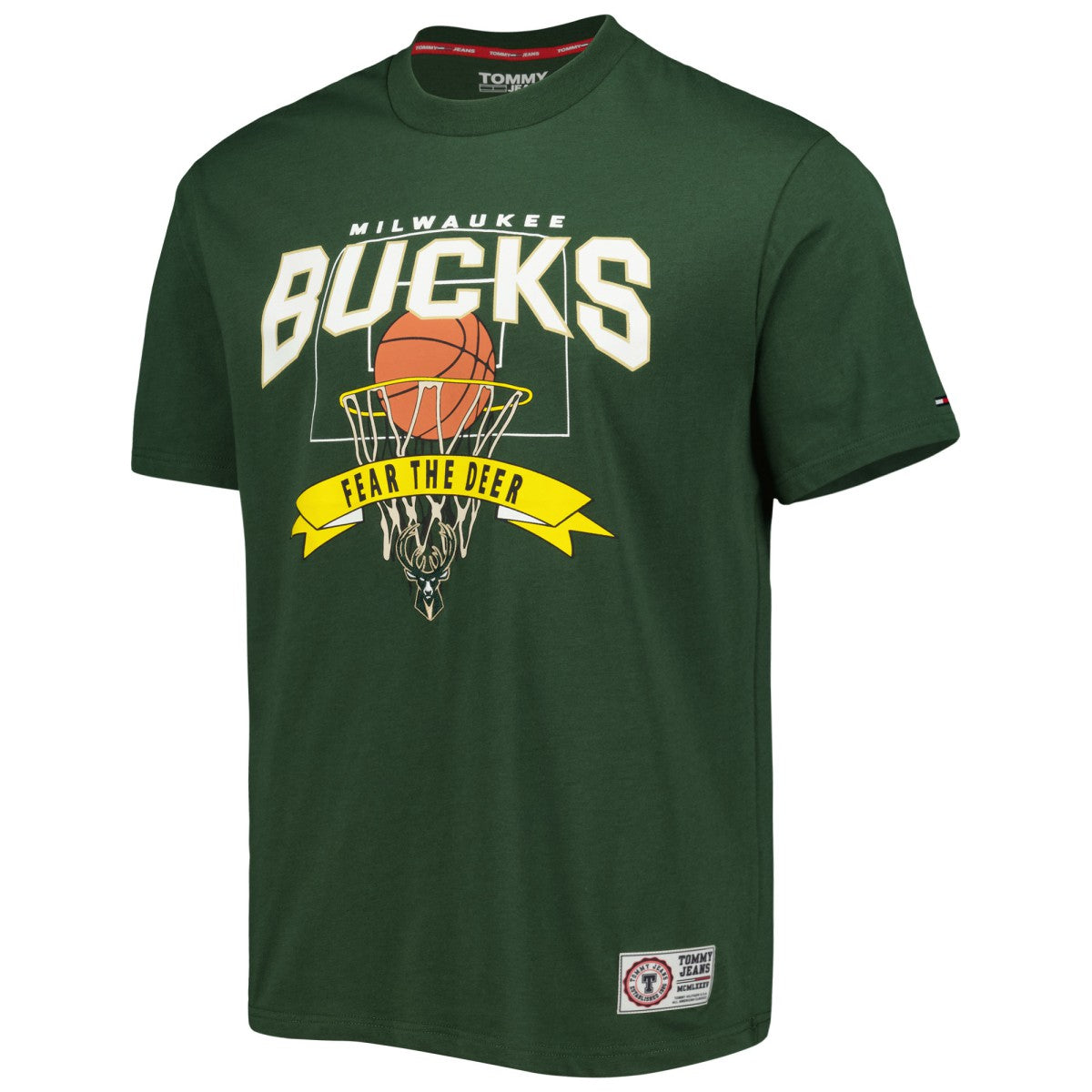 Milwaukee Bucks Tommy Jeans Tim Backboard T-Shirt Hunter Green - NBA
