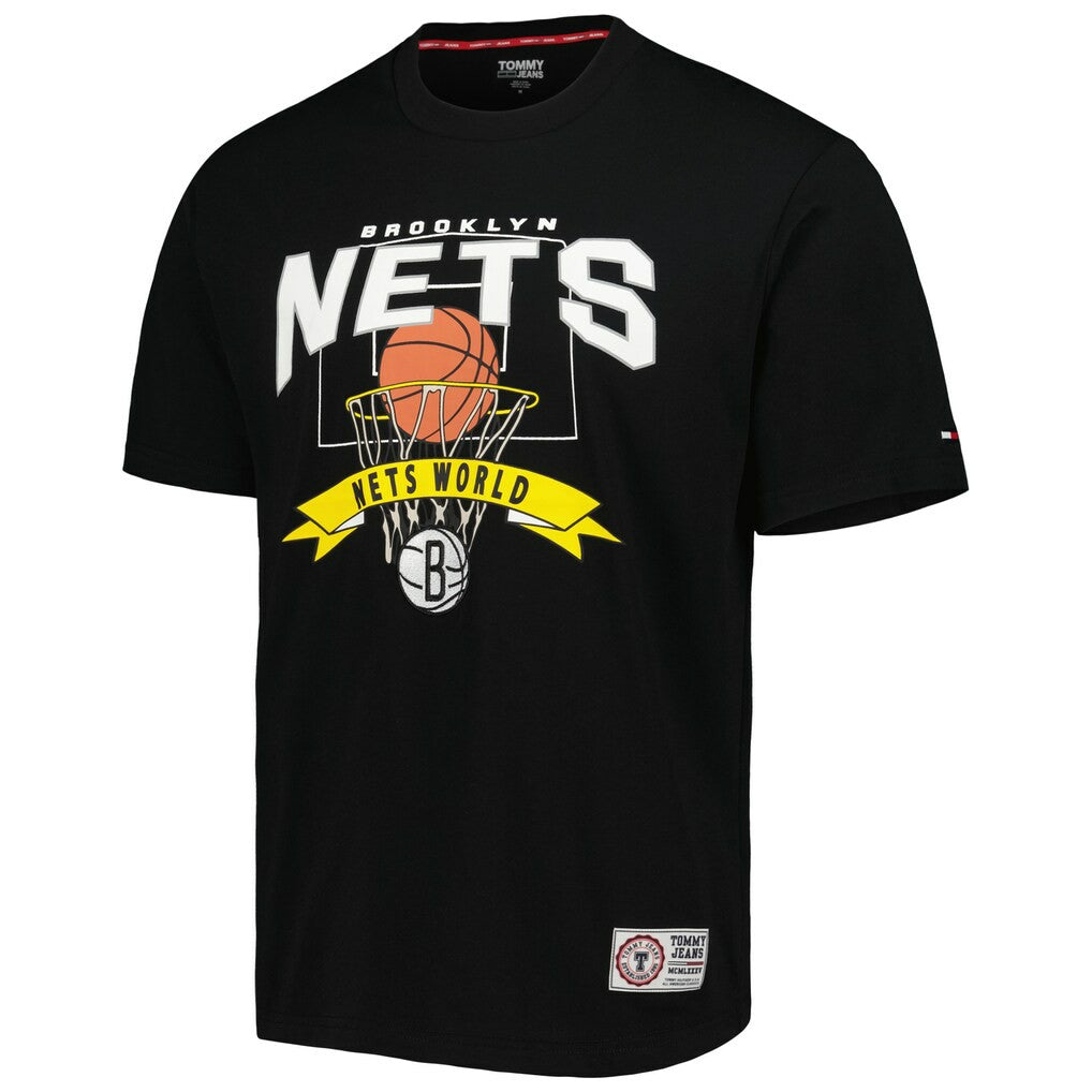 Brooklyn Nets Tommy Jeans Tim Backboard T-Shirt Black - NBA