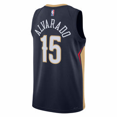 Jose Alvarado New Orleans Pelicans Unisex Swingman Jersey Icon Edition Navy - NBA