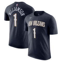Zion Williamson New Orleans Pelicans Icon 2022/23 Name & Number T-Shirt Navy - NBA