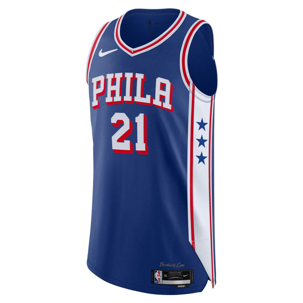 Joel Embiid Philadelphia 76ers Authentic Jersey Icon Edition Royal - NBA