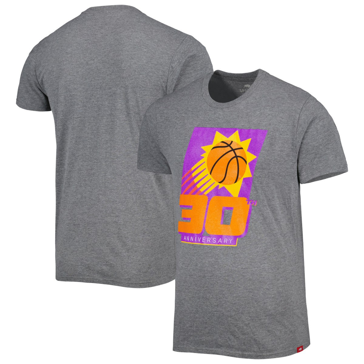Phoenix Suns Sportiqe Unisex 30th Anniversary Celebration Comfy Tri-Blend T-Shirt Heather Gray - NBA
