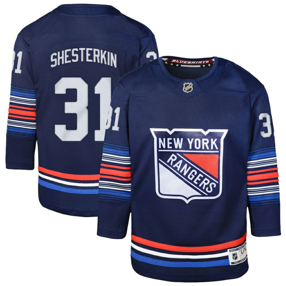 Igor Shesterkin New York Rangers Youth Alternate Premier Player Jersey - Navy - NHL