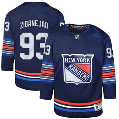 Mika Zibanejad New York Rangers Youth Alternate Premier Player Jersey - Navy - NHL