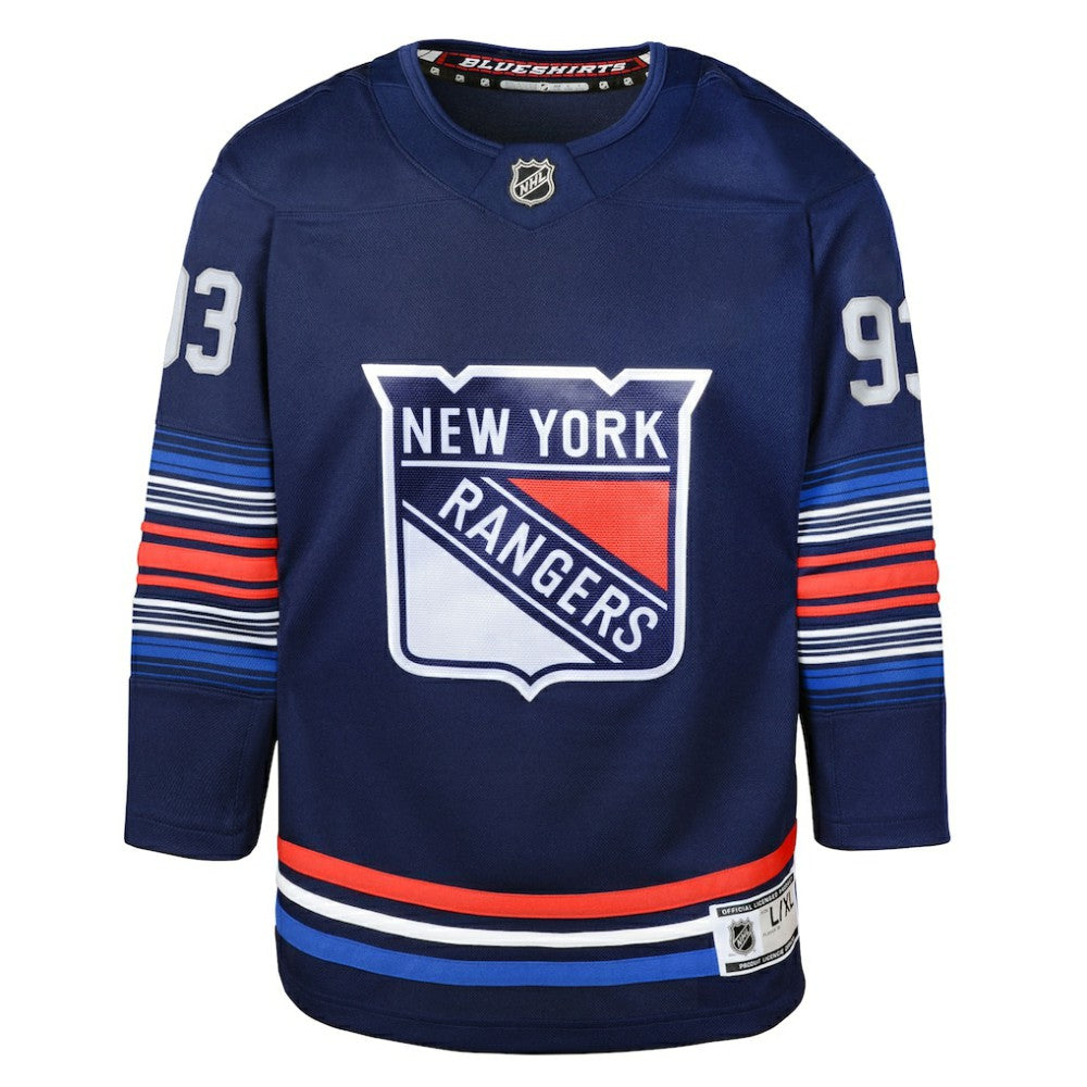 Mika Zibanejad New York Rangers Youth Alternate Premier Player Jersey - Navy - NHL