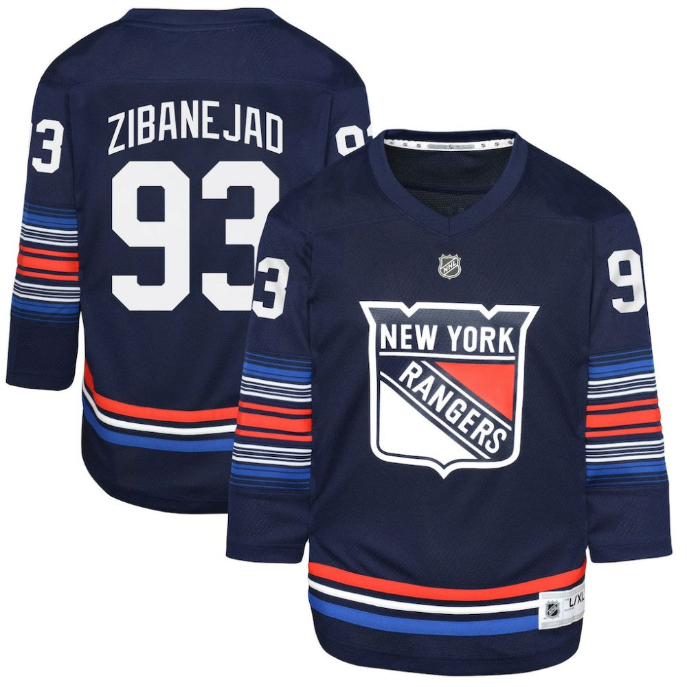 Mika Zibanejad New York Rangers Youth Alternate Replica Player Jersey - Navy - NHL