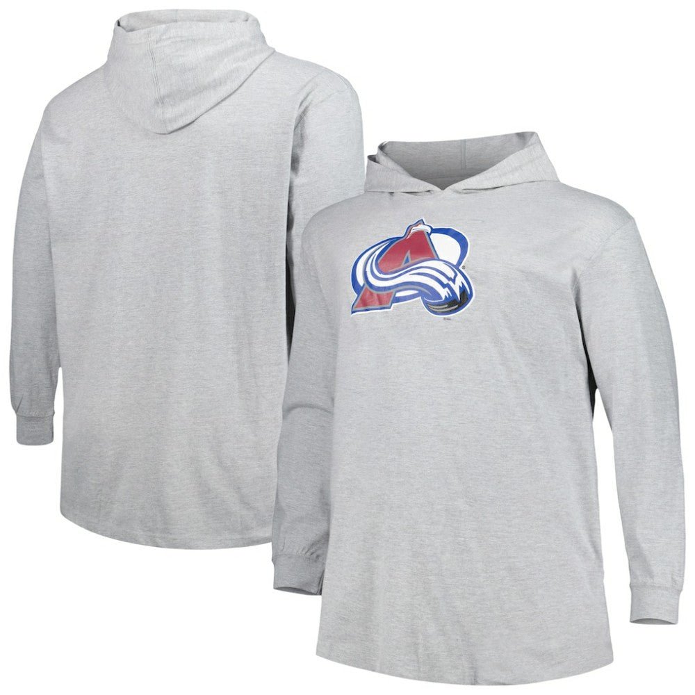 Colorado Avalanche Big & Tall Pullover Hoodie - Heather Gray - NHL