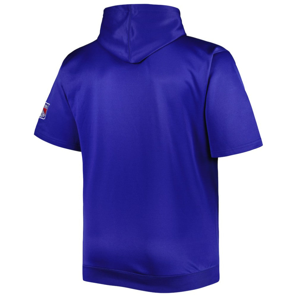 New York Rangers Big & Tall Logo Short Sleeve Hoodie - Royal - NHL