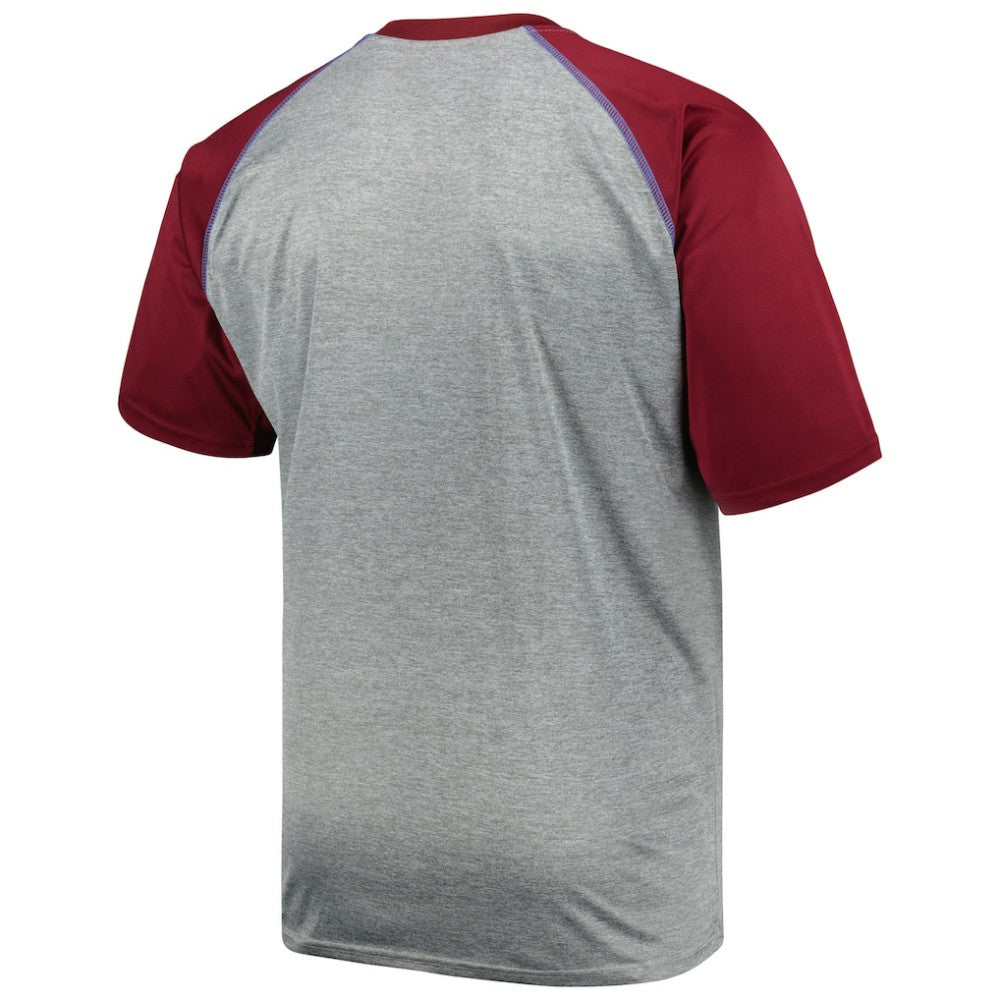 Colorado Avalanche Big & Tall Logo Raglan T-Shirt - Heather Gray - NHL