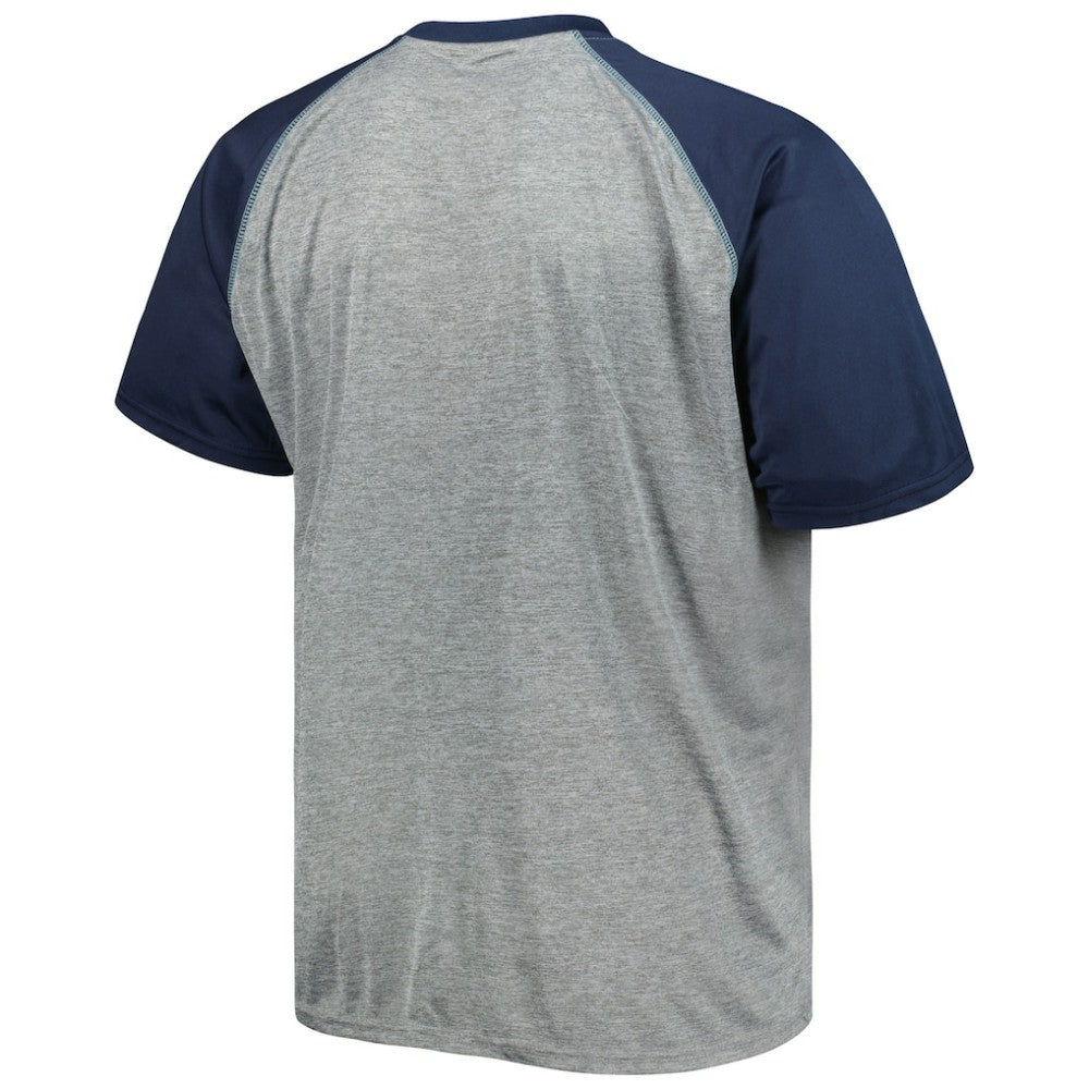 Seattle Kraken Big & Tall Logo Raglan T-Shirt - Heather Gray - NHL
