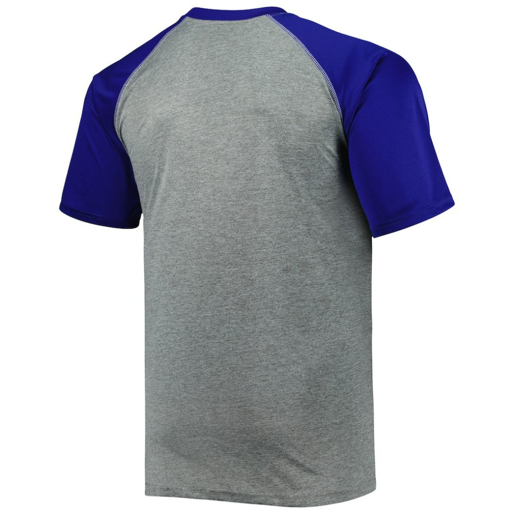 Tampa Bay Lightning Big & Tall Logo Raglan T-Shirt - Heather Gray - NHL