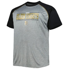 Vegas Golden Knights Big & Tall Logo Raglan T-Shirt - Heather Gray - NHL