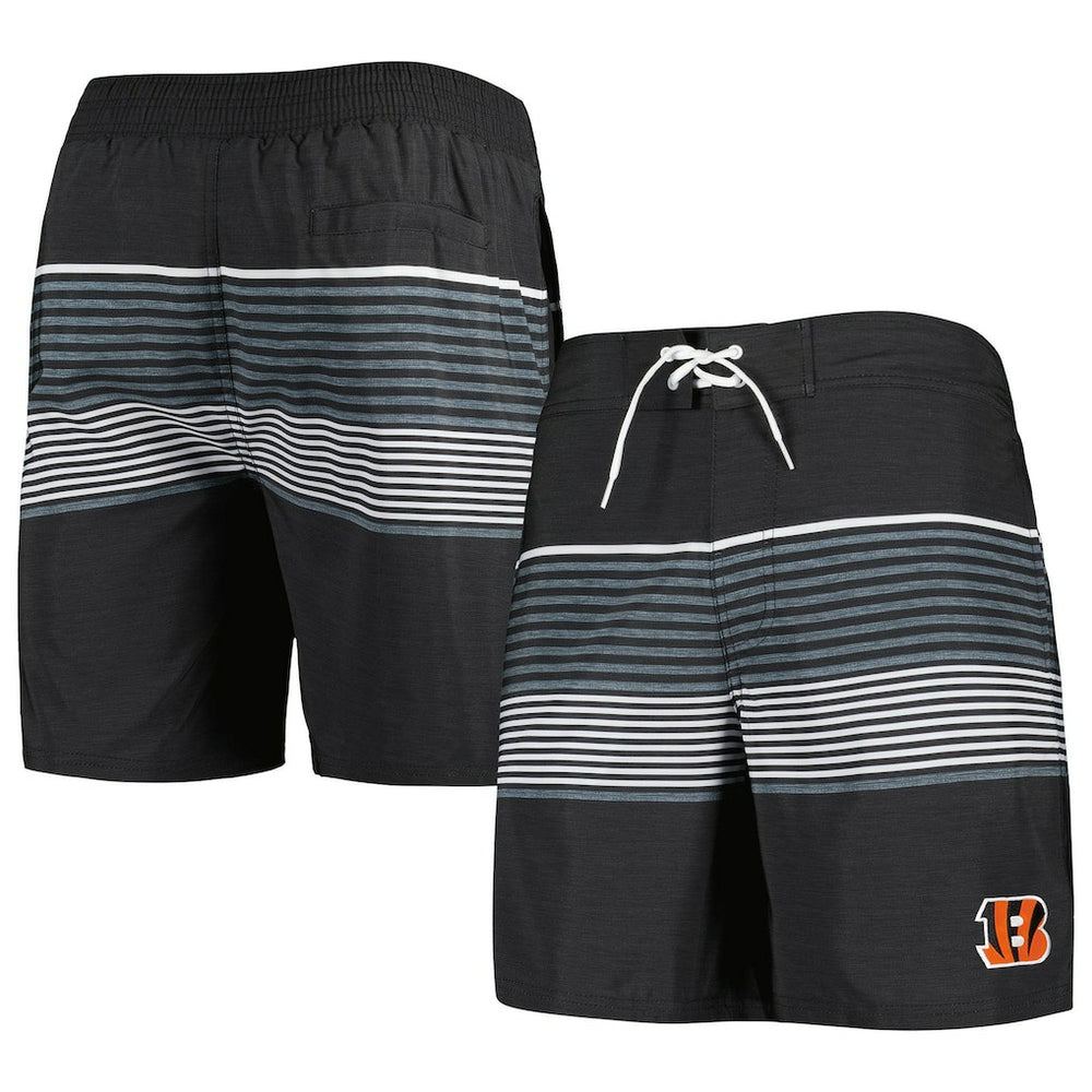 Cincinnati Bengals G-III Sports by Carl Banks Coastline Volley Swim Shorts Black | NFL