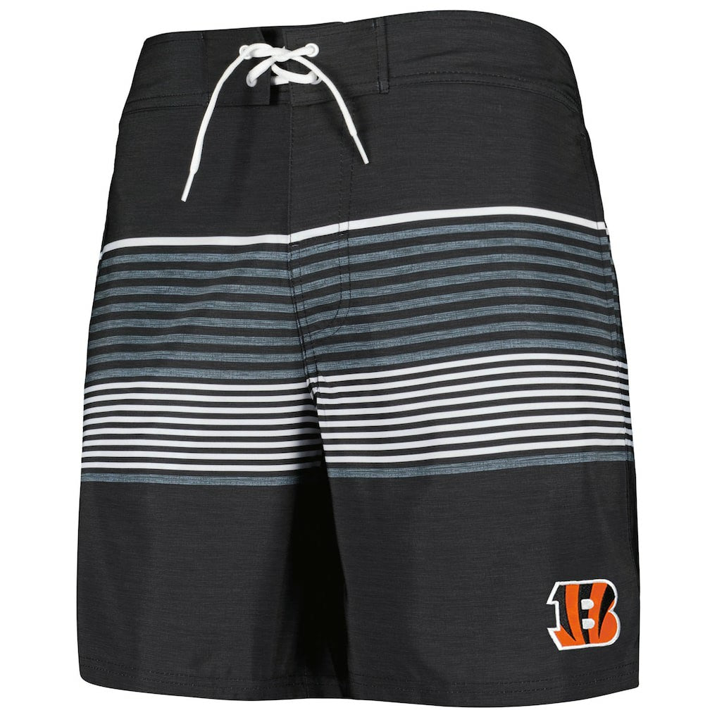 Cincinnati Bengals G-III Sports by Carl Banks Coastline Volley Swim Shorts Black | NFL