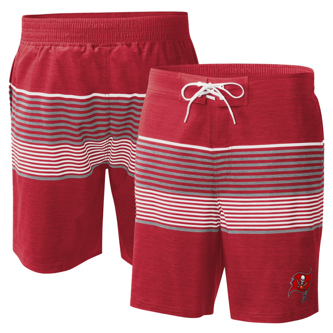 Tampa Bay Buccaneers G-III Sports by Carl Banks Coastline Volley Swim Shorts Red | NFL