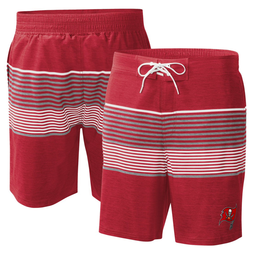Tampa Bay Buccaneers G-III Sports by Carl Banks Coastline Volley Swim Shorts Red | NFL