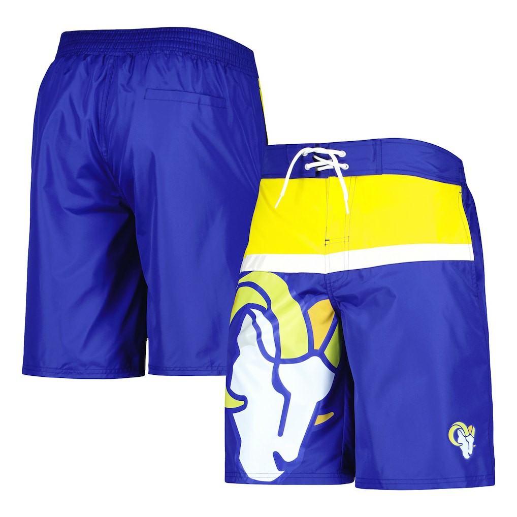 Los Angeles Rams G-III Sports by Carl Banks Sea Wind Swim Trunks Royal | NFL
