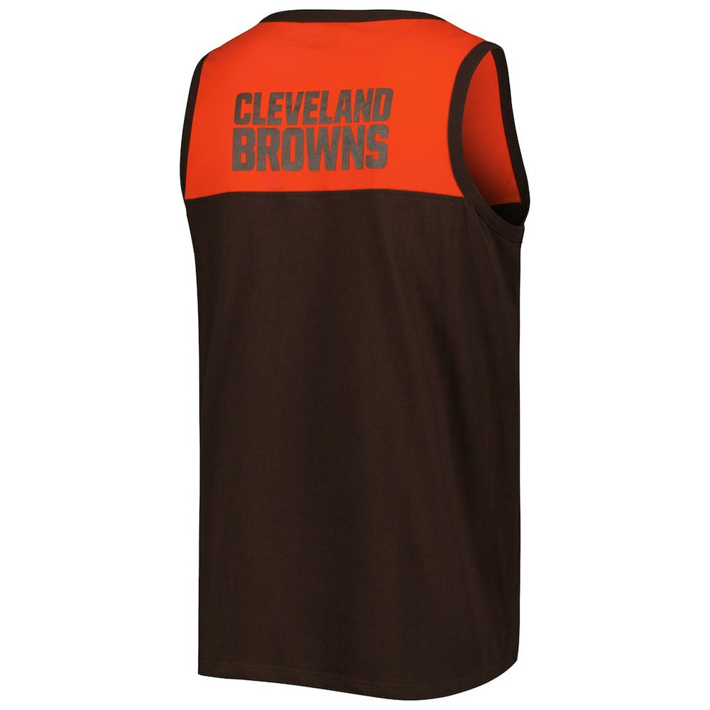 Cleveland Browns Starter Logo Touchdown Fashion Tank Top Brown/Orange | NFL