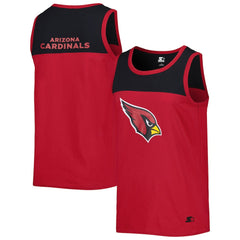 Arizona Cardinals Starter Logo Touchdown Fashion Tank Top Cardinal/Black | NFL