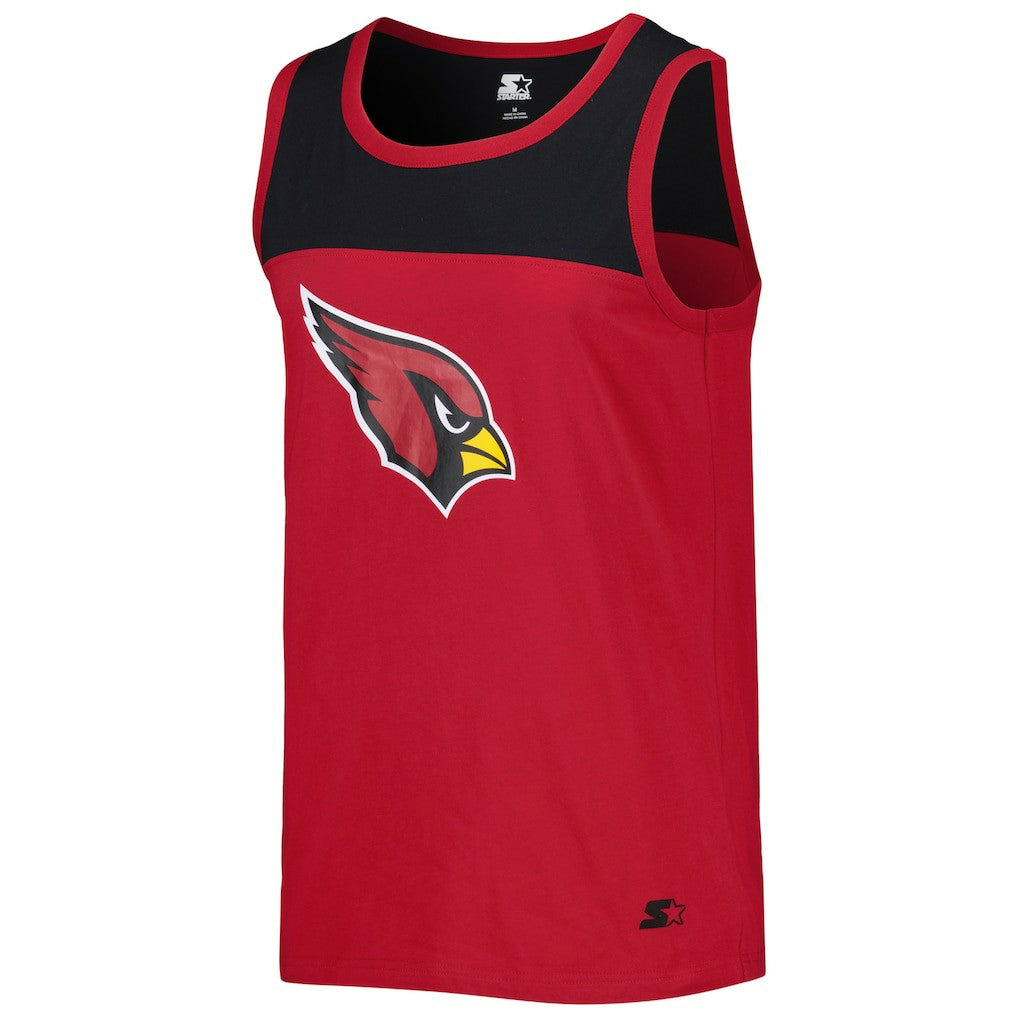 Arizona Cardinals Starter Logo Touchdown Fashion Tank Top Cardinal/Black | NFL