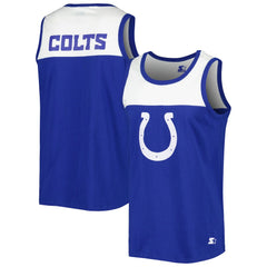 Indianapolis Colts Starter Logo Touchdown Fashion Tank Top Royal/White | NFL