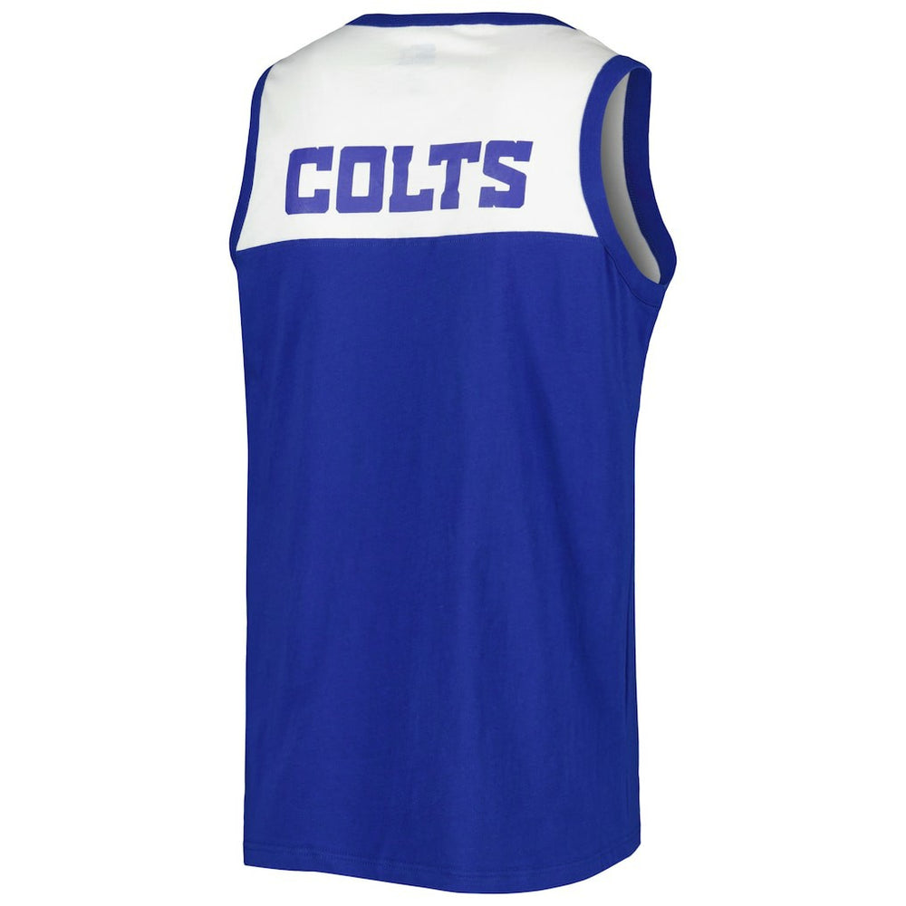 Indianapolis Colts Starter Logo Touchdown Fashion Tank Top Royal/White | NFL