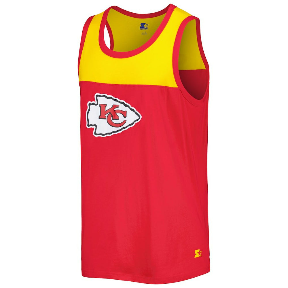 Kansas City Chiefs Starter Logo Touchdown Fashion Tank Top Red/Gold | NFL