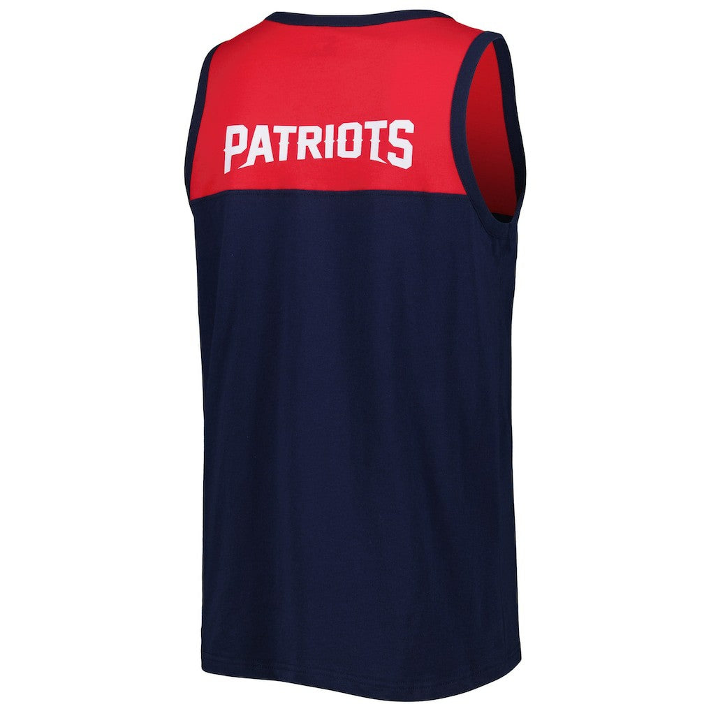 New England Patriots Starter Logo Touchdown Fashion Tank Top Navy/Red | NFL